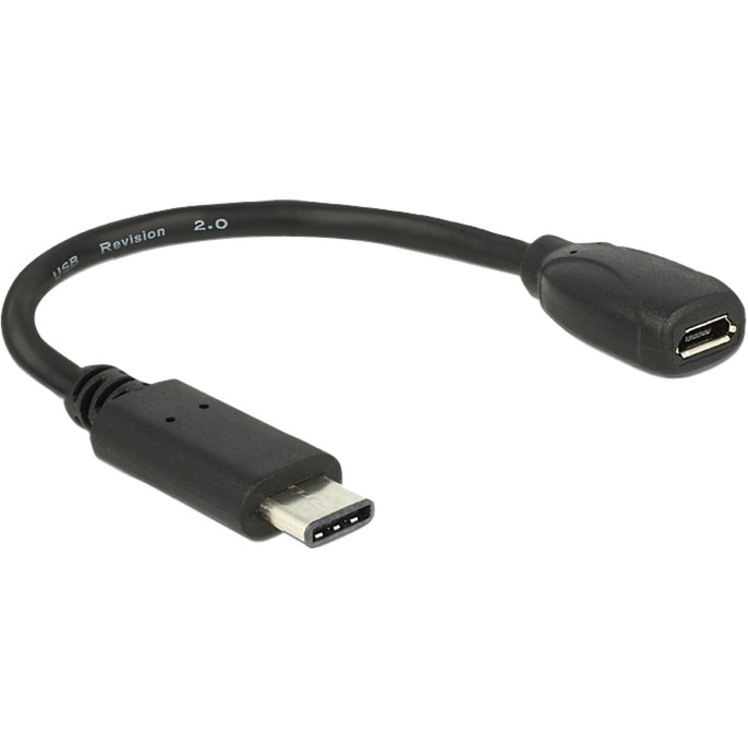65578 kabel USB 0,15 m USB C Micro-USB B M?ska ?e?ska Czarny, Adapter