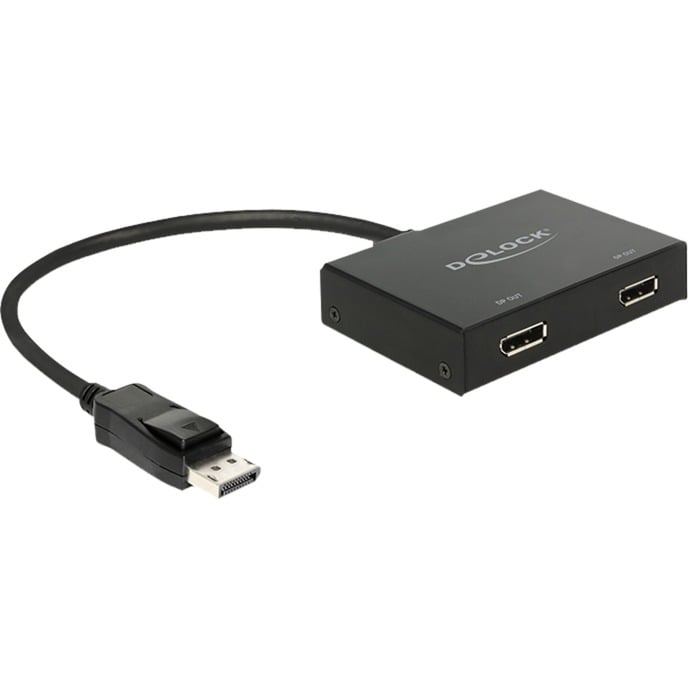 87665 adapter kablowy 0,3 m DisplayPort 2 x DisplayPort Czarny, Rozgałęźniki i przełączniki