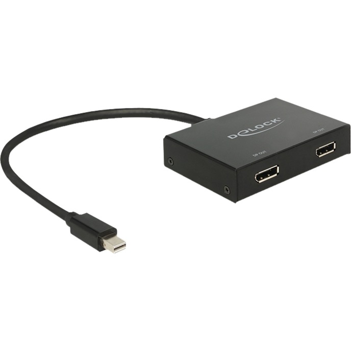 87695 adapter kablowy 0,3 m Mini DisplayPort 2 x DisplayPort Czarny, Rozgałęźniki i przełączniki