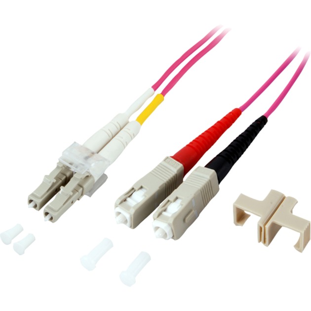 LW-802LS4 kabel optyczny 2 m OM4 LC SC Fioletowy