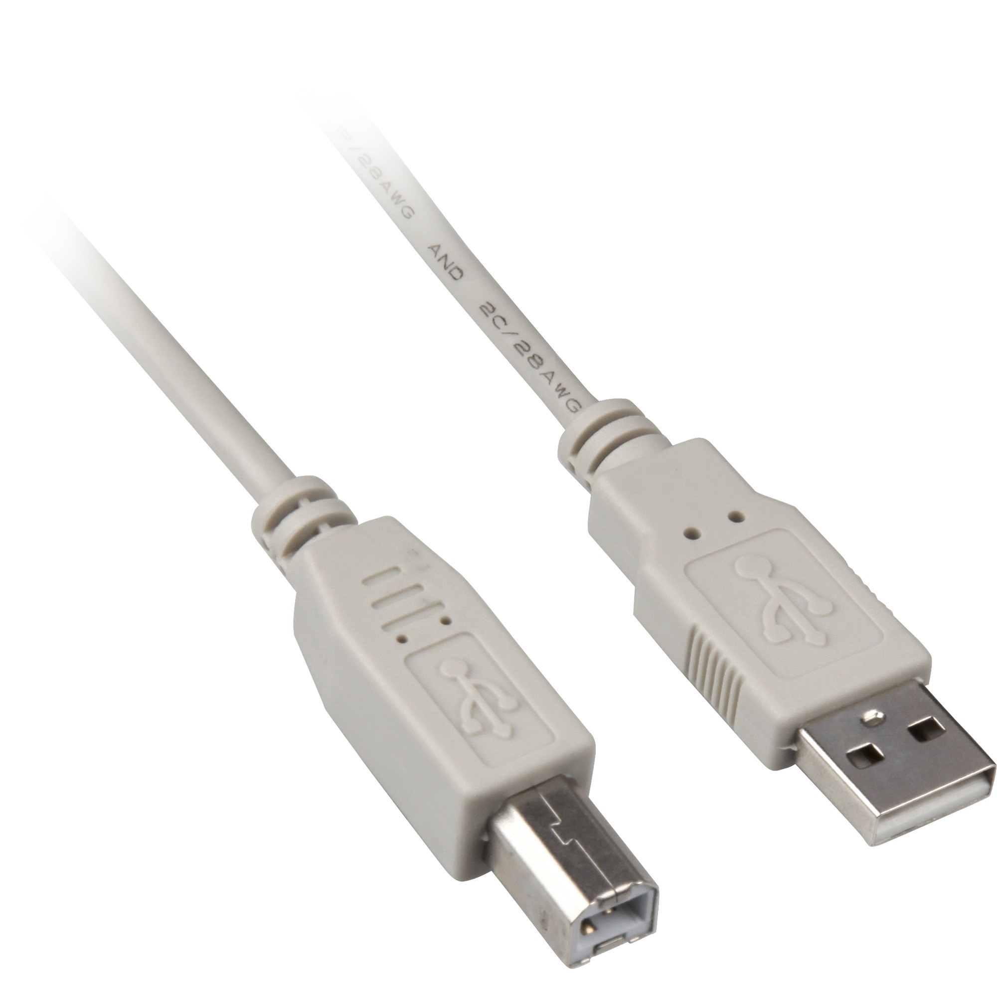 4044951015290 kabel USB 0,5 m USB A USB B Męska Szary