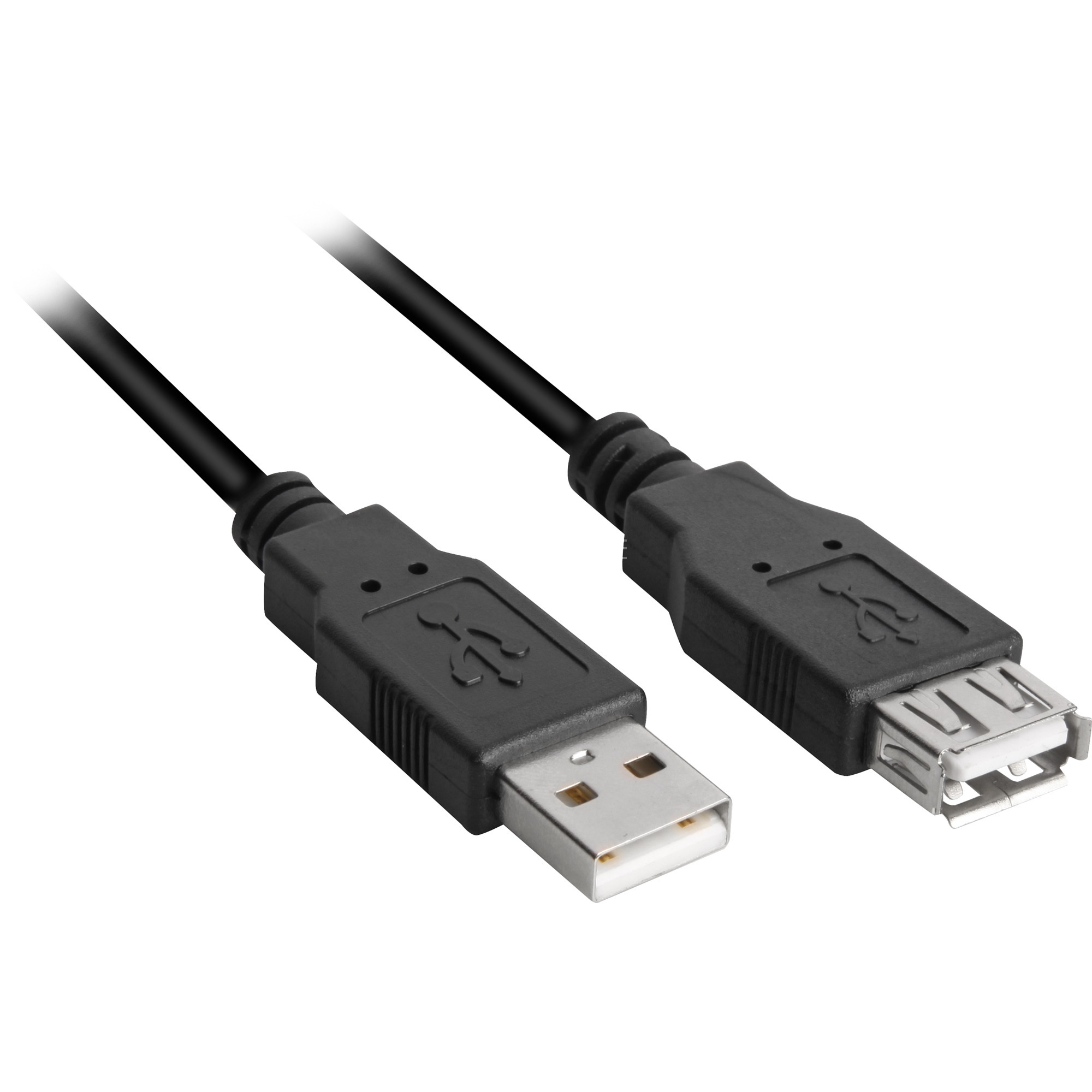 4044951015399 kabel USB 0,5 m USB A Męska Żeńska Czarny, Przedłużacz
