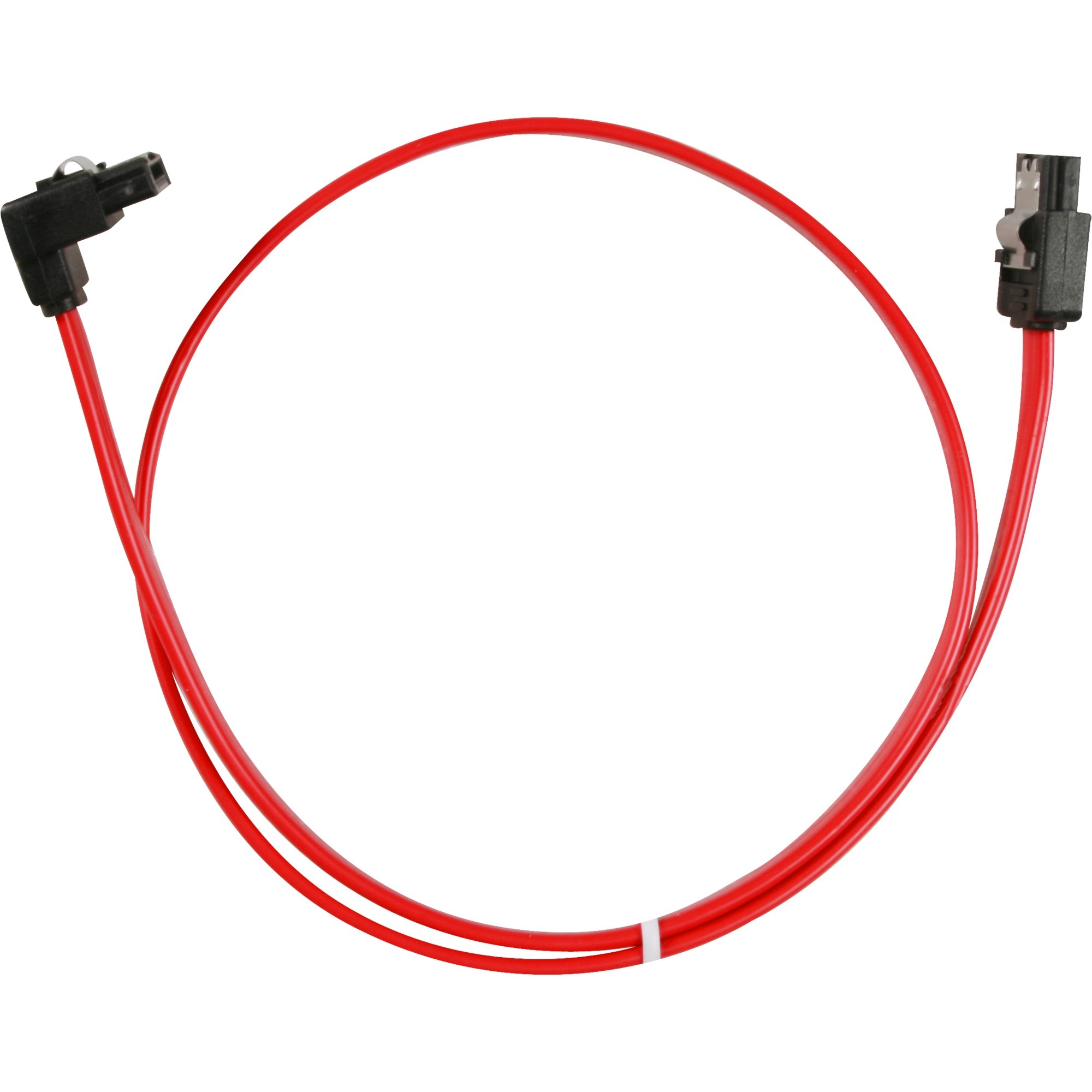 SATA 2 Cable with latch, 50 cm, angled kabel SATA 0,5 m Czerwony
