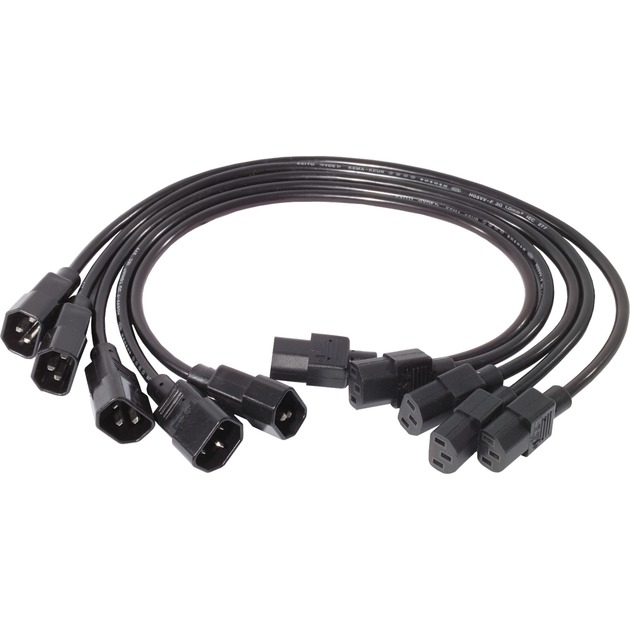 PWR Cord C13 - C14, 0.6 m kabel zasilające Czarny 0,61 m C13 panel C14 panel