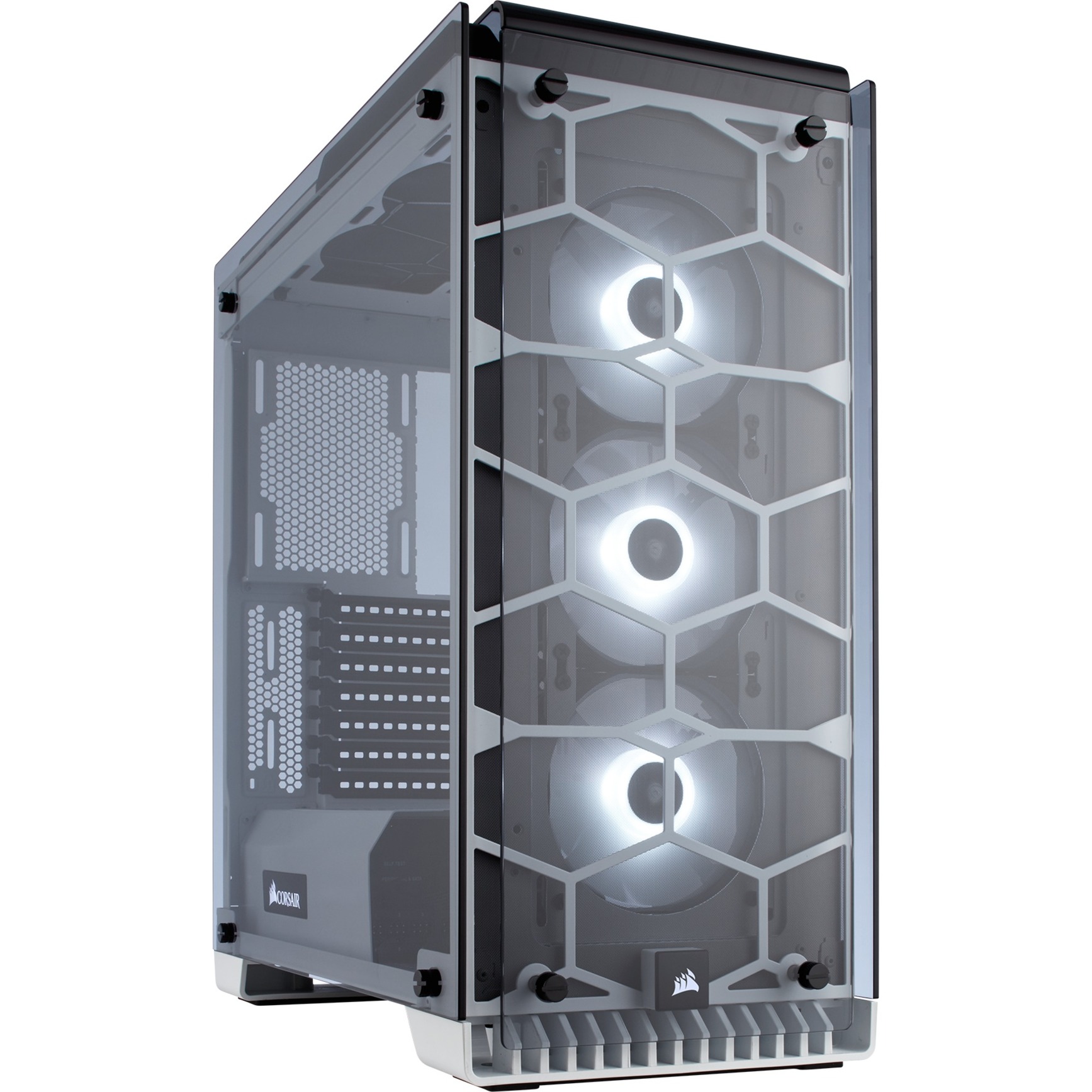 Crystal 570X zabezpieczenia & uchwyty komputerów Midi Wieża Biały, Obudowa typu Tower