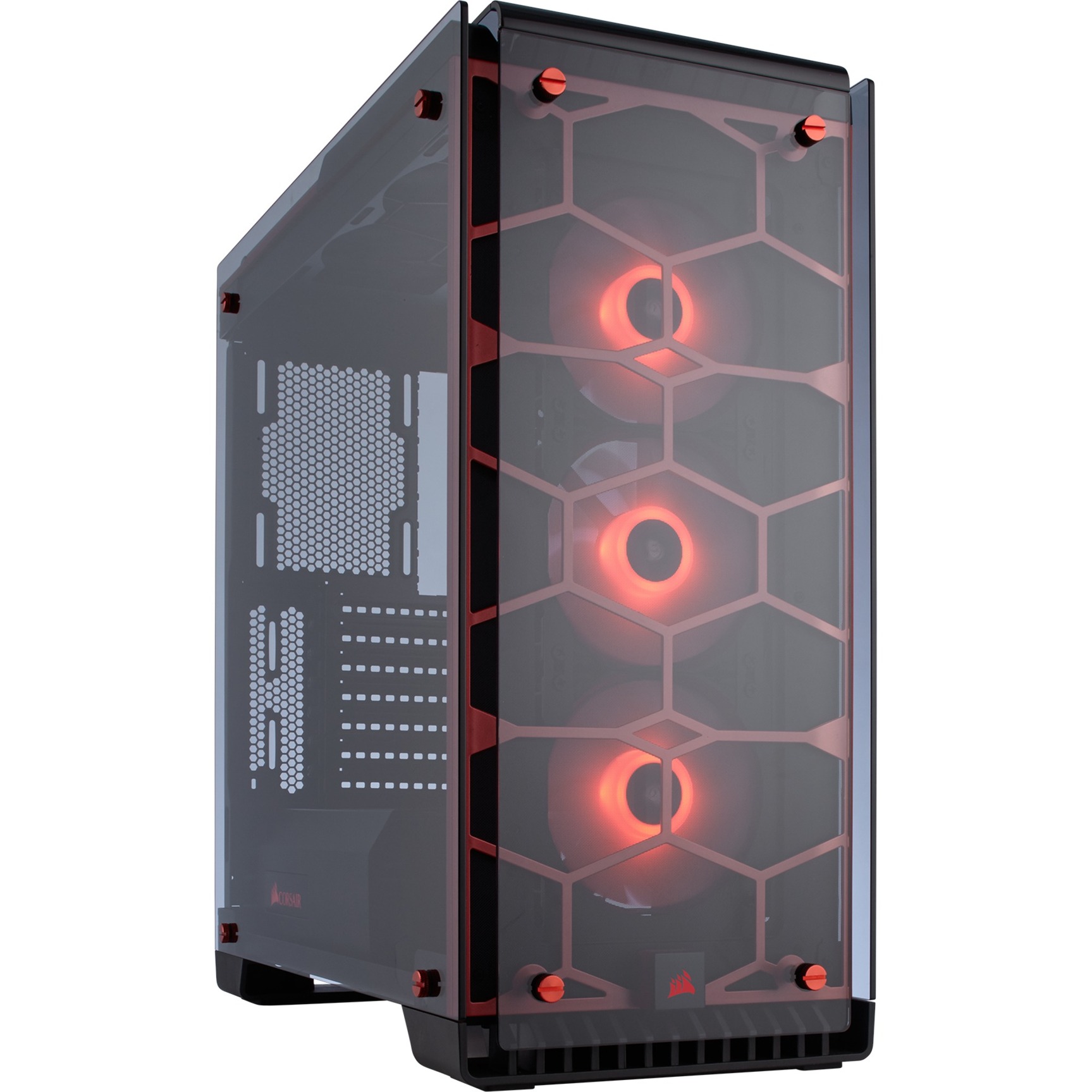 Crystal 570X zabezpieczenia & uchwyty komputerów Midi Wieża Czerwony, Obudowa typu Tower