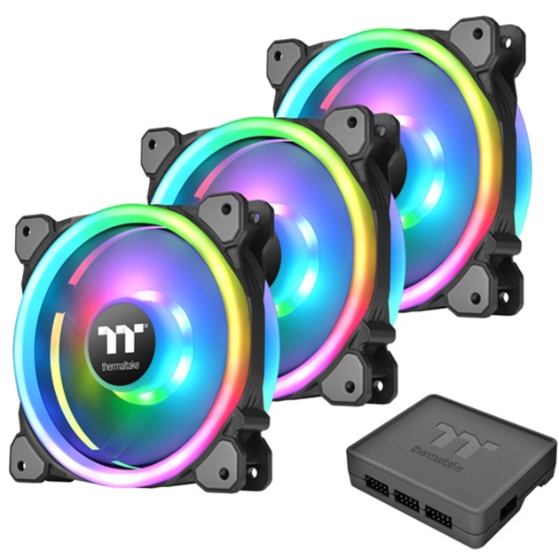 Riing Trio 12 LED RGB Radiator Fan TT Premium Edition Obudowa komputera wentylator, Wentylator obudowy