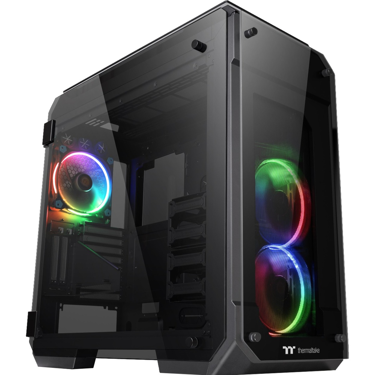View 71 Tempered Glass RGB Edition zabezpieczenia & uchwyty komputerów Full-Tower Czarny, Obudowa big tower