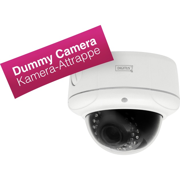 DN-16043-DUMMY Biały Douszne atrapa kamery bezpieczeństwa, Obudowa kamery