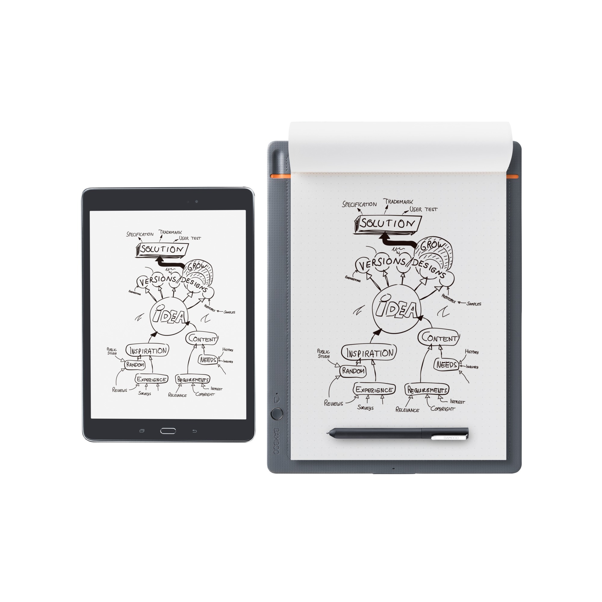 Bamboo CDS-810S tablet graficzny Szary, Pomarańczowy