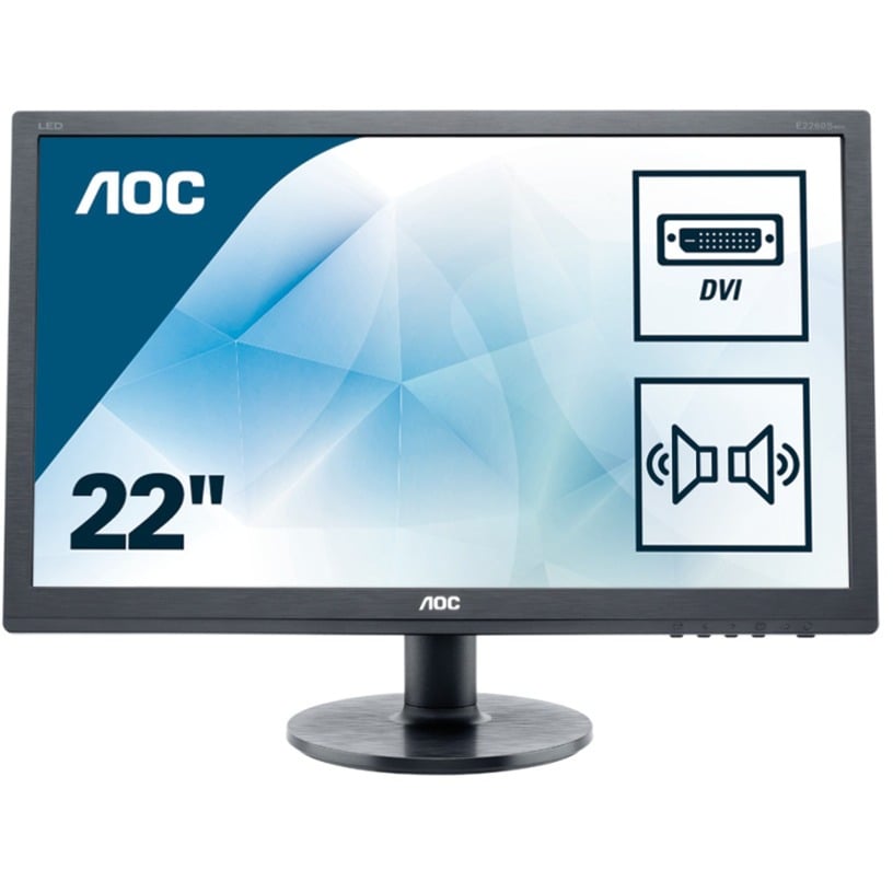 Pro-line E2275SWJ monitor komputerowy 54,6 cm (21.5") Full HD LED (Dioda elektroluminescencyjna) Płaski Czarny, LED monitor