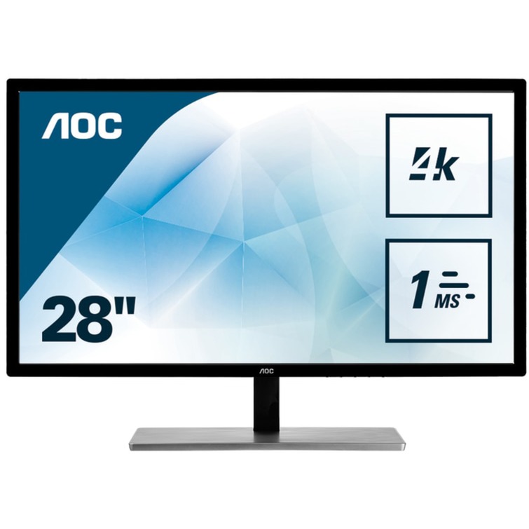 Value-line U2879VF monitor komputerowy 71,1 cm (28") 4K Ultra HD LCD Płaski Czarny, LED monitor