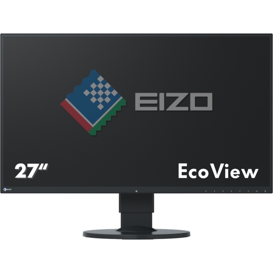 FlexScan EV2750 monitor komputerowy 68,6 cm (27") Wide Quad HD LED (Dioda elektroluminescencyjna) Płaski Czarny, LED monitor