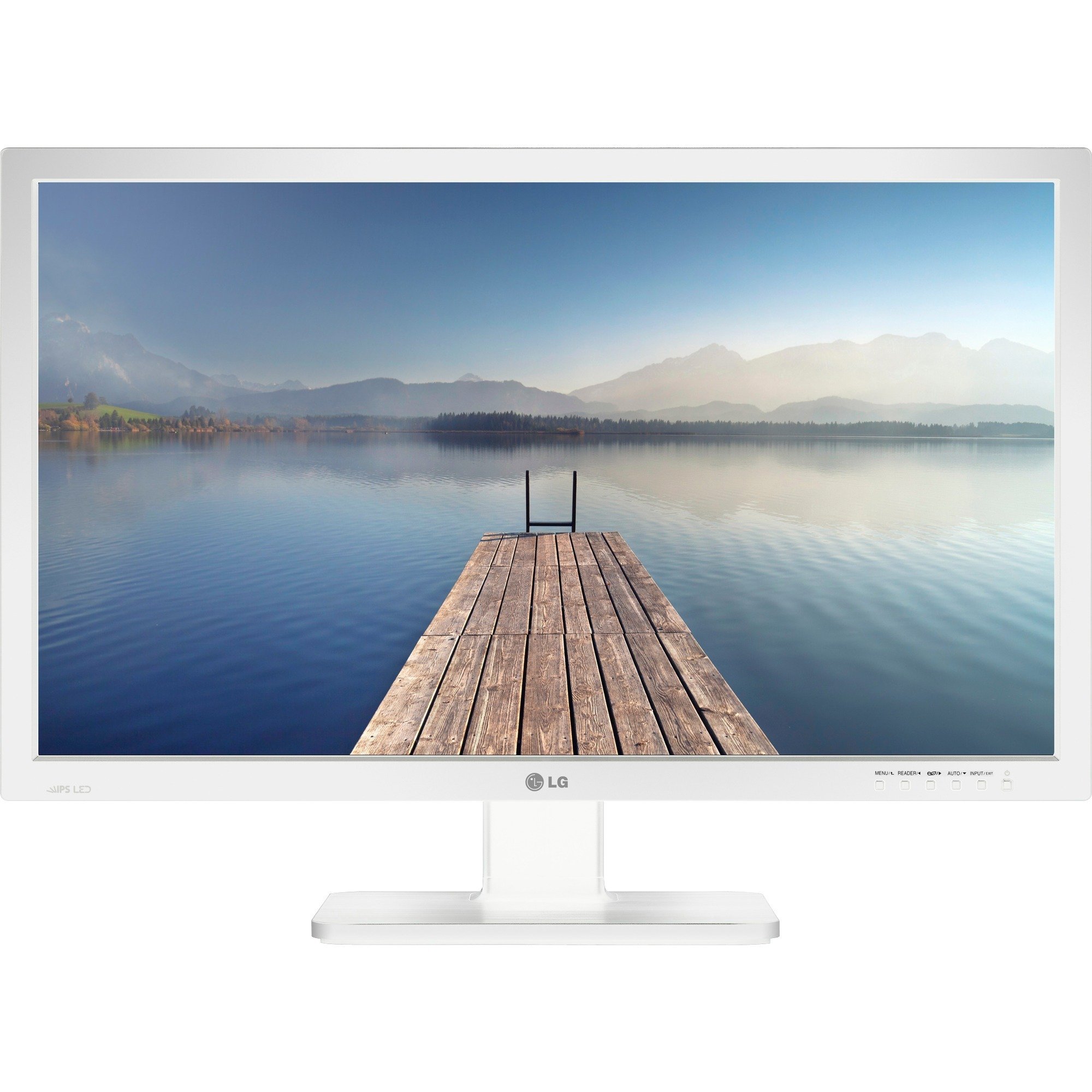 24BK55WD-W monitor komputerowy 61 cm (24") WUXGA LCD Biały, LED monitor
