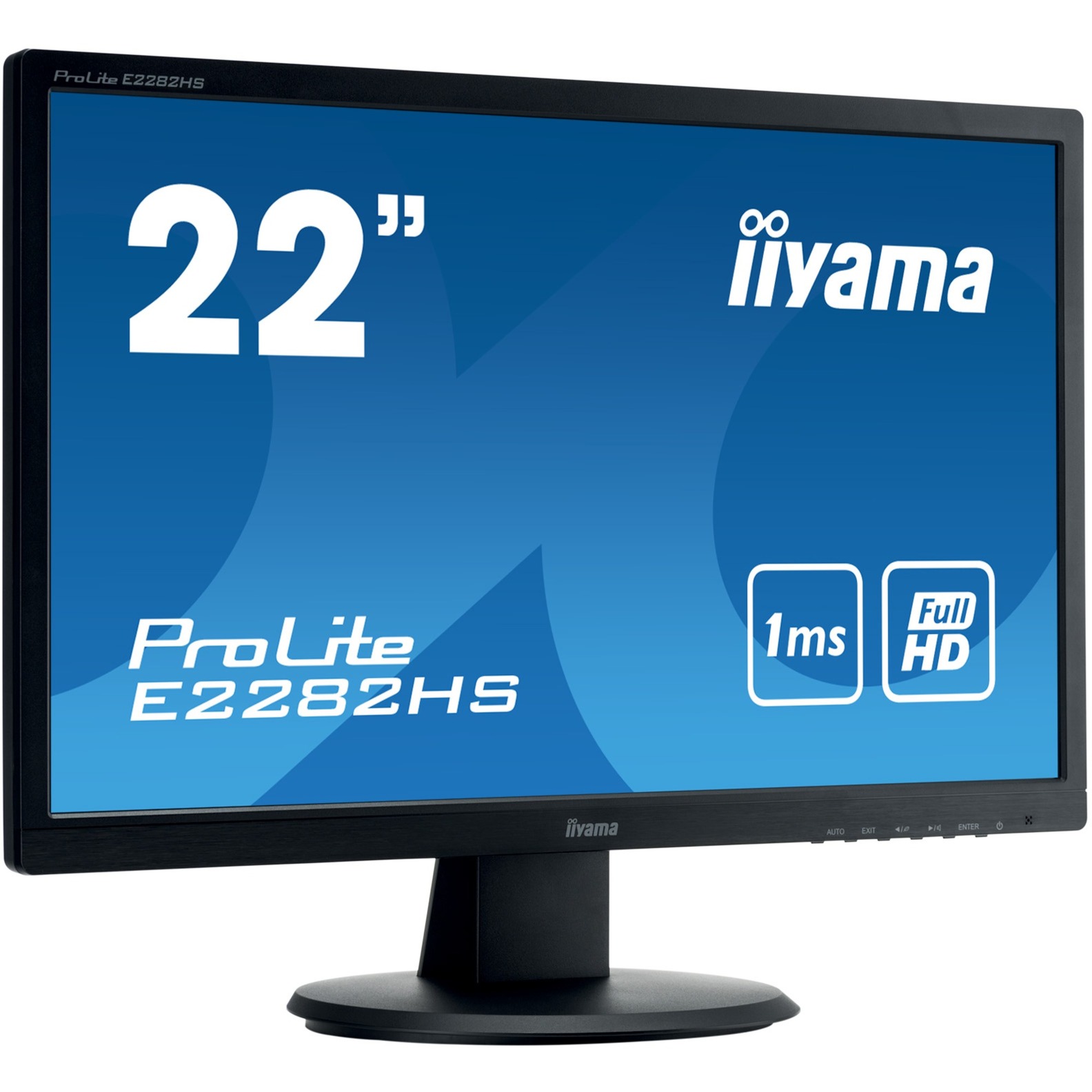 ProLite E2282HS-B1 LED display 54,6 cm (21.5") Full HD LED (Dioda elektroluminescencyjna) Płaski Matowy Czarny, LED monitor