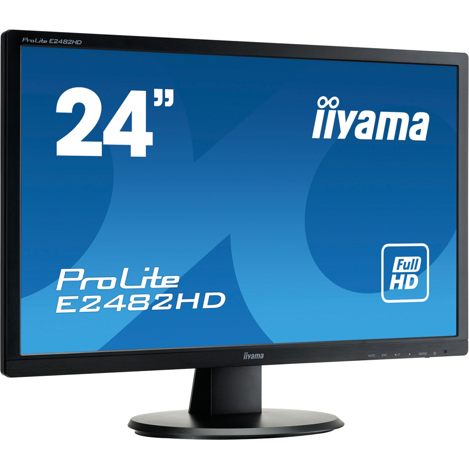 ProLite E2482HD-B1 LED display 61 cm (24") Full HD LED (Dioda elektroluminescencyjna) Płaski Matowy Czarny, LED monitor