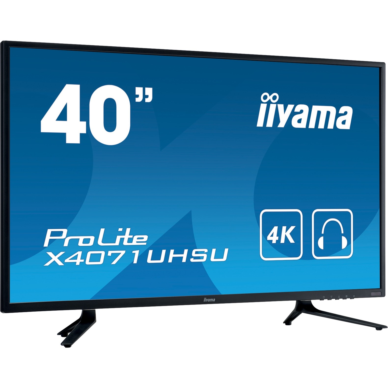 ProLite X4071UHSU-B1 LED display 100,3 cm (39.5") 4K Ultra HD LED (Dioda elektroluminescencyjna) Płaski Matowy Czarny, LED monitor