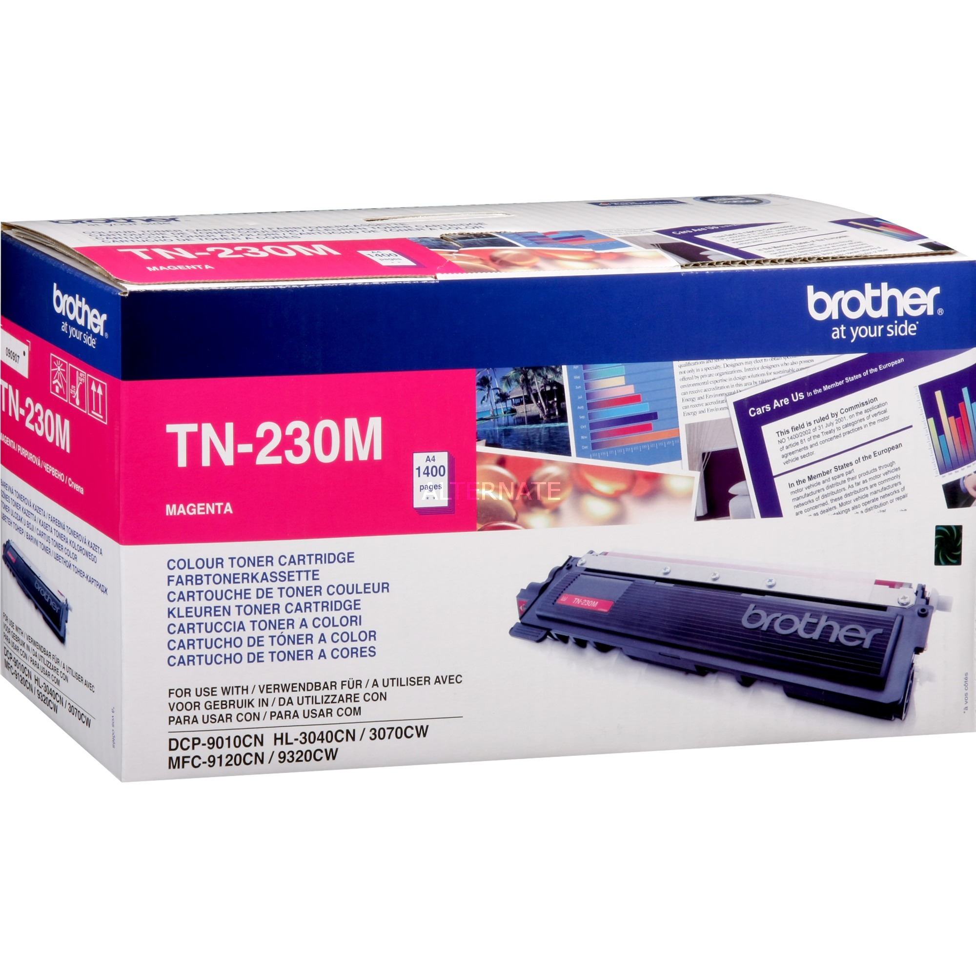 TN-230M kaseta z tonerem Wkład laserowy 1400 strony Purpurowy