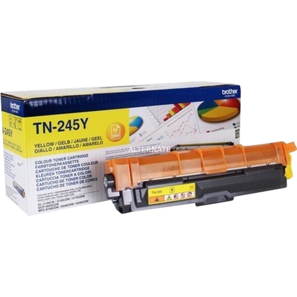 TN-245Y kaseta z tonerem Wkład laserowy 2200 strony Żółty
