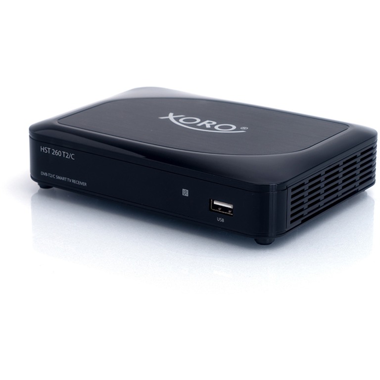 HST 260 T2/C set-top box (dekoder STB) Kabel., Terrestrial Pełny HD Czarny, Streaming client