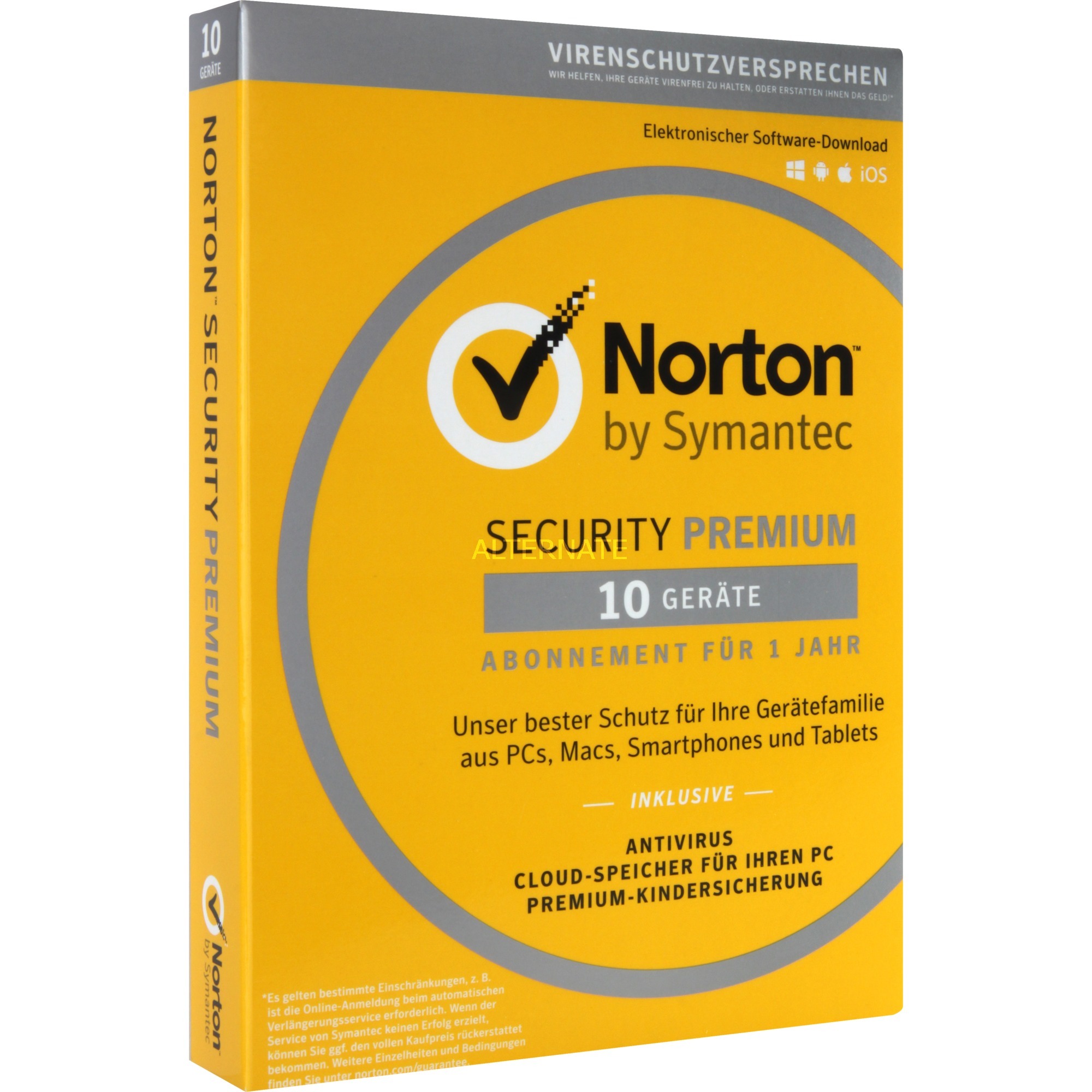 Norton Security Premium 3.0 Full license 1użytkownik(-nicy) 1rok/lata Niemiecki, Oprogramowanie